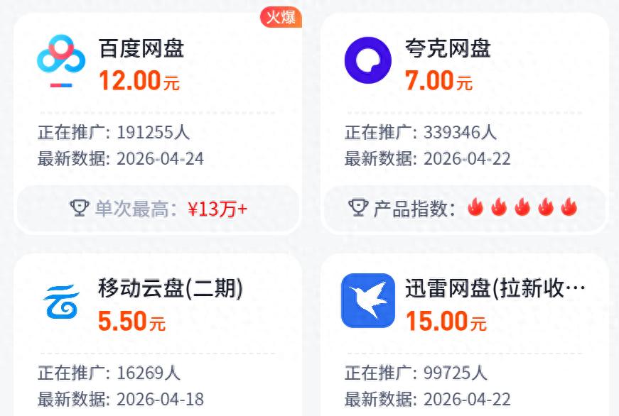 网盘拉新推广平台_网盘拉新_2026网盘拉新授权申请